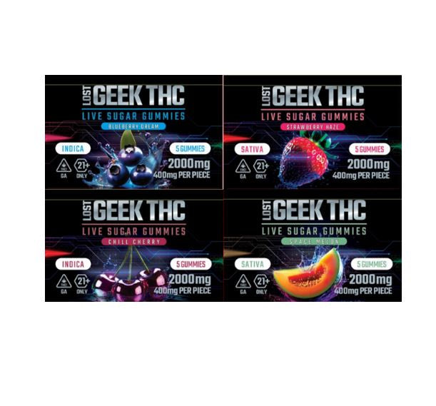 Lost GEEK Live Sugar Gummies 2000mg
