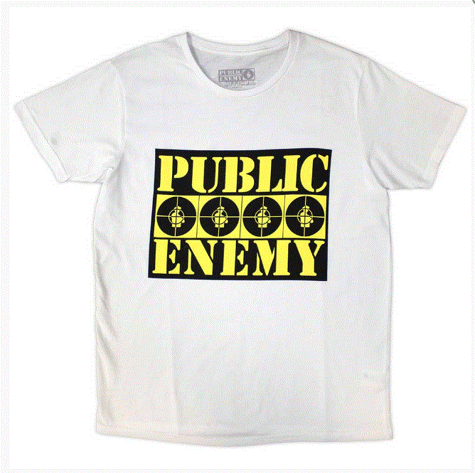 Public Enemy Unisex T-Shirt - Four Logos (White)