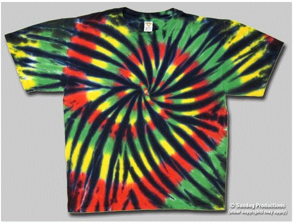 Sundog - Rasta Pinwheel Black Tie Dye T-Shirt