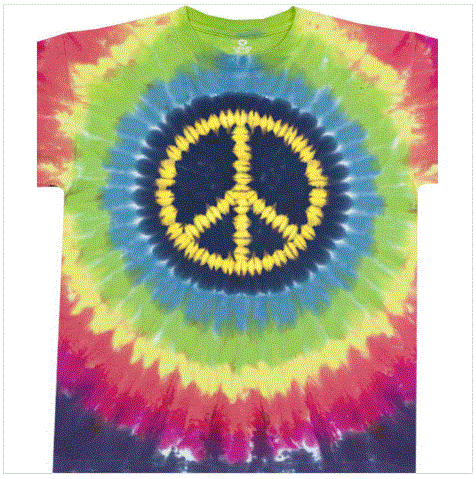 Liquid Blue - Hippie Peace Tie Dye T-Shirt