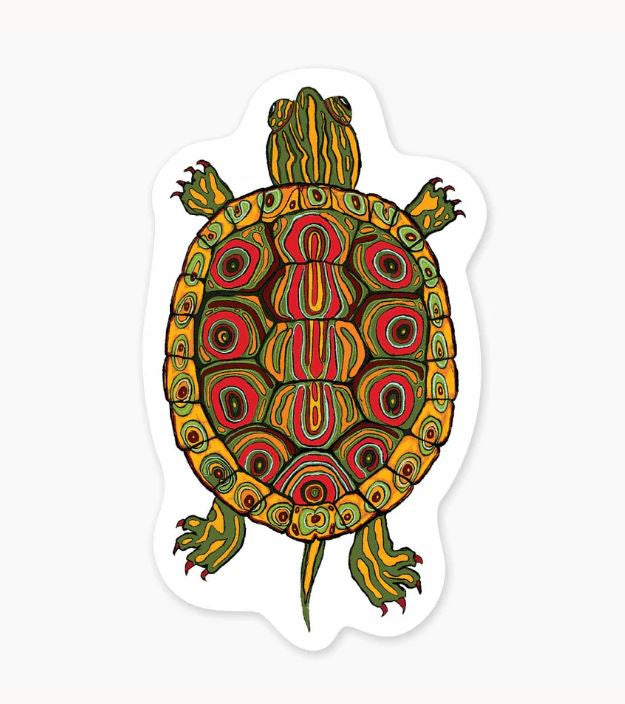 Painted Turtle Art Sticker