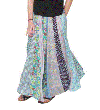 Blue Sky - Long Panel Skirt 6288