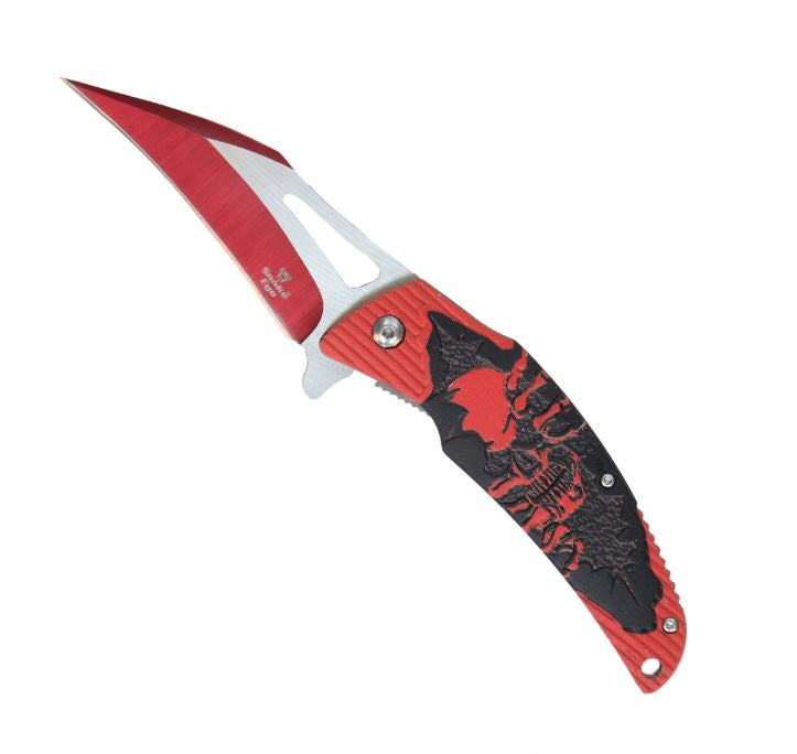 Hot Leathers - Wild Red Skull Knife