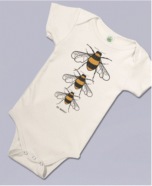 Soul Flower - Bee Yourself Organic Baby Bodysuit