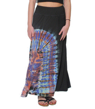 Blue Sky - Tie Dye Maxi Skirt 1410