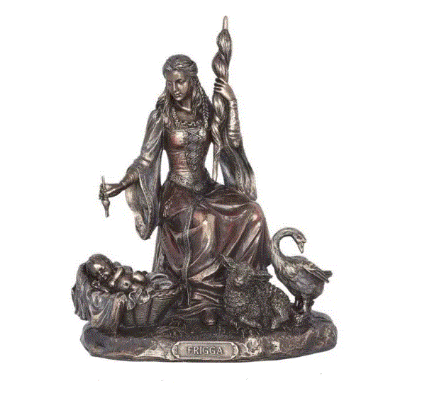 Unicorn Studio - Frigga Norse Goddess of Marriage w/Babe Statue