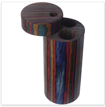 Round Multi Color Wood Dugout - TT14