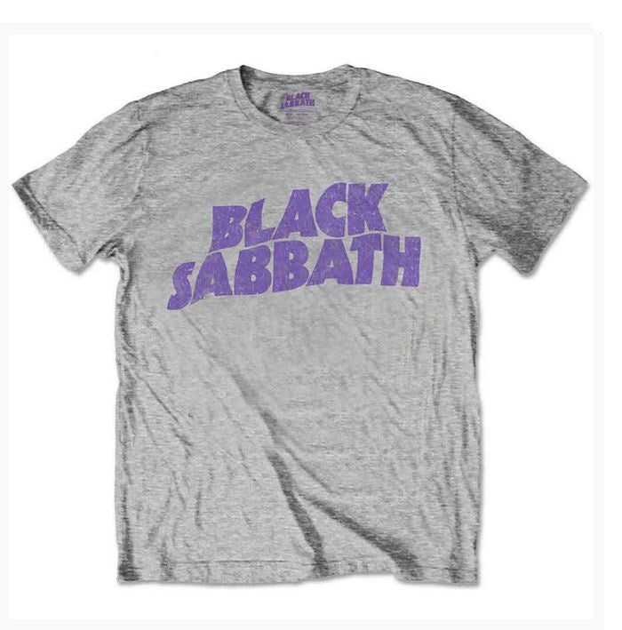 Black Sabbath Kids T-Shirt - Wavy Logo (Heather Grey)