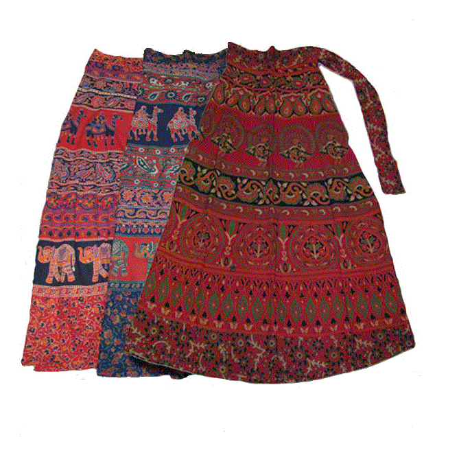 Magic Touch - Short Cotton Wrap Skirt