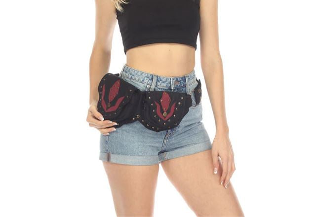 Studded Cotton Belt Bag