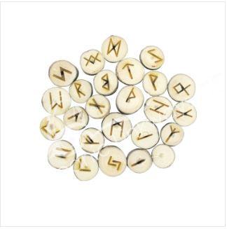 Carved Wooden Rune Set - Divination