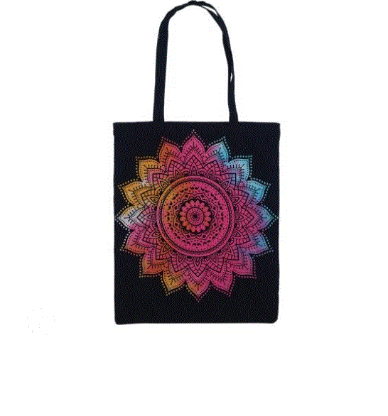 World End - Multicolored Mandala Tote Bag