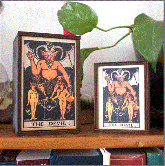 Most Amazing - The Devil Tarot Card Wooden Box