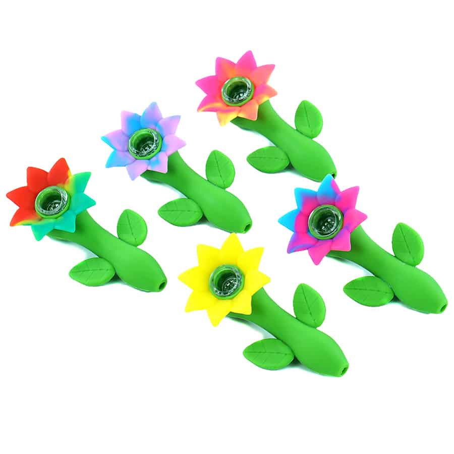 Silicone Sunflower Hand Pipe