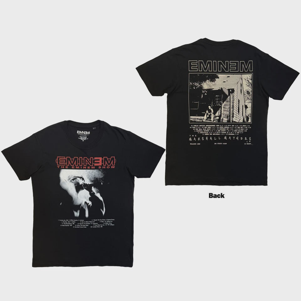 Eminem Unisex Black T-Shirt - Eminem Show (Back Print)