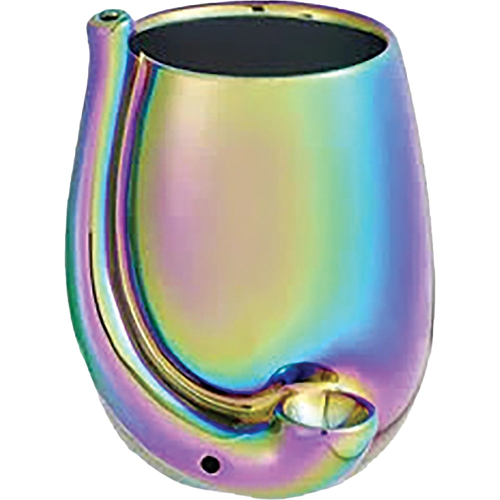 Iridescent Stemless Wine Glass Pipe Mug 82564