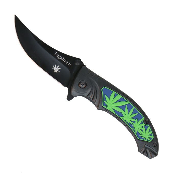 Hot Leathers - Cannabis w/Clip Knife