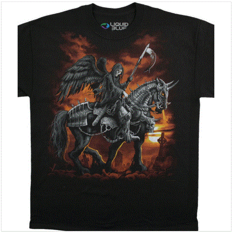 Liquid Blue - Reaper Horse Black T-Shirt