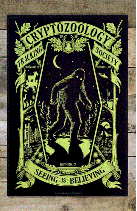 Cryptozoology - Glow in the Dark Poster