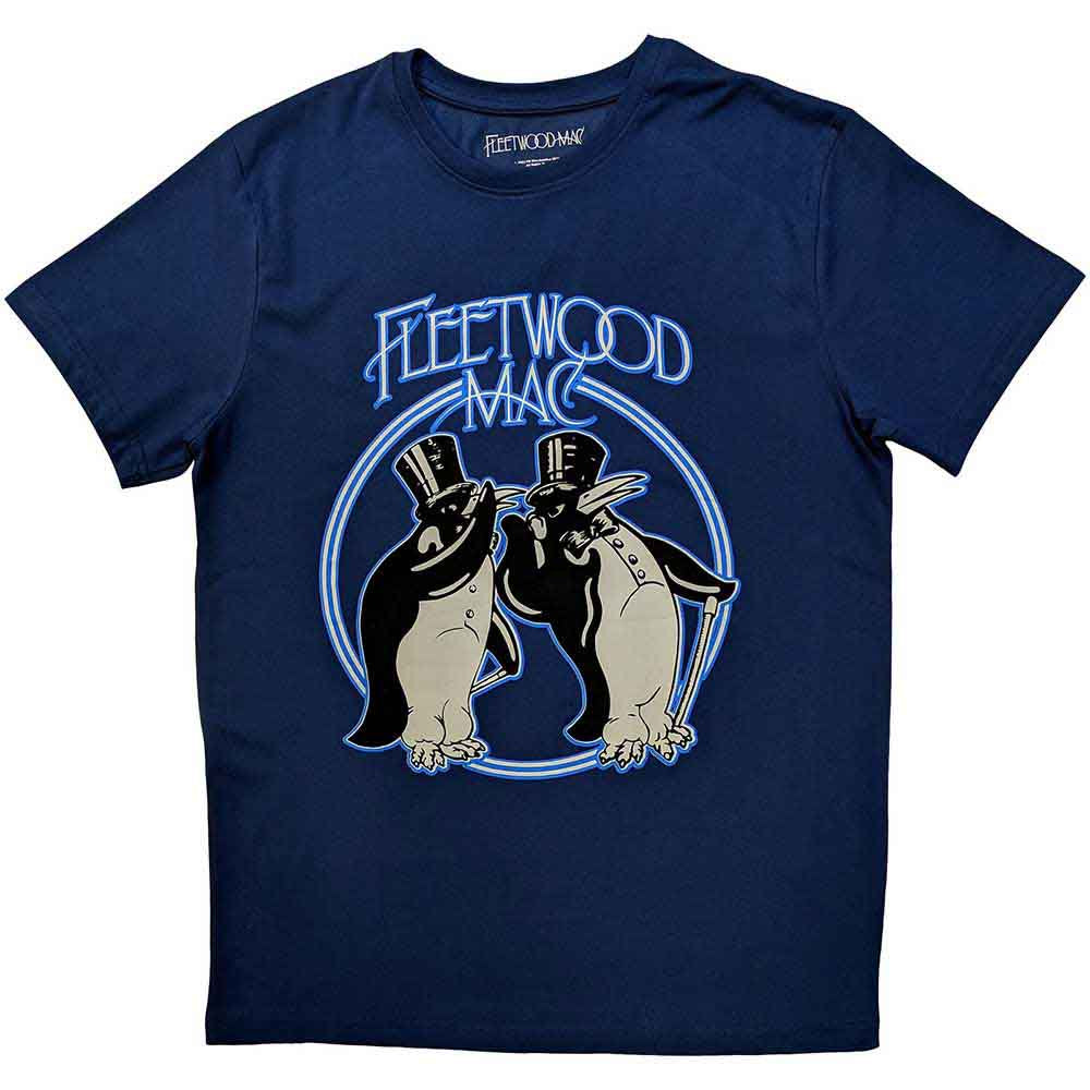 Fleetwood Mac Unisex T-Shirt - Penguins (Denim Blue)