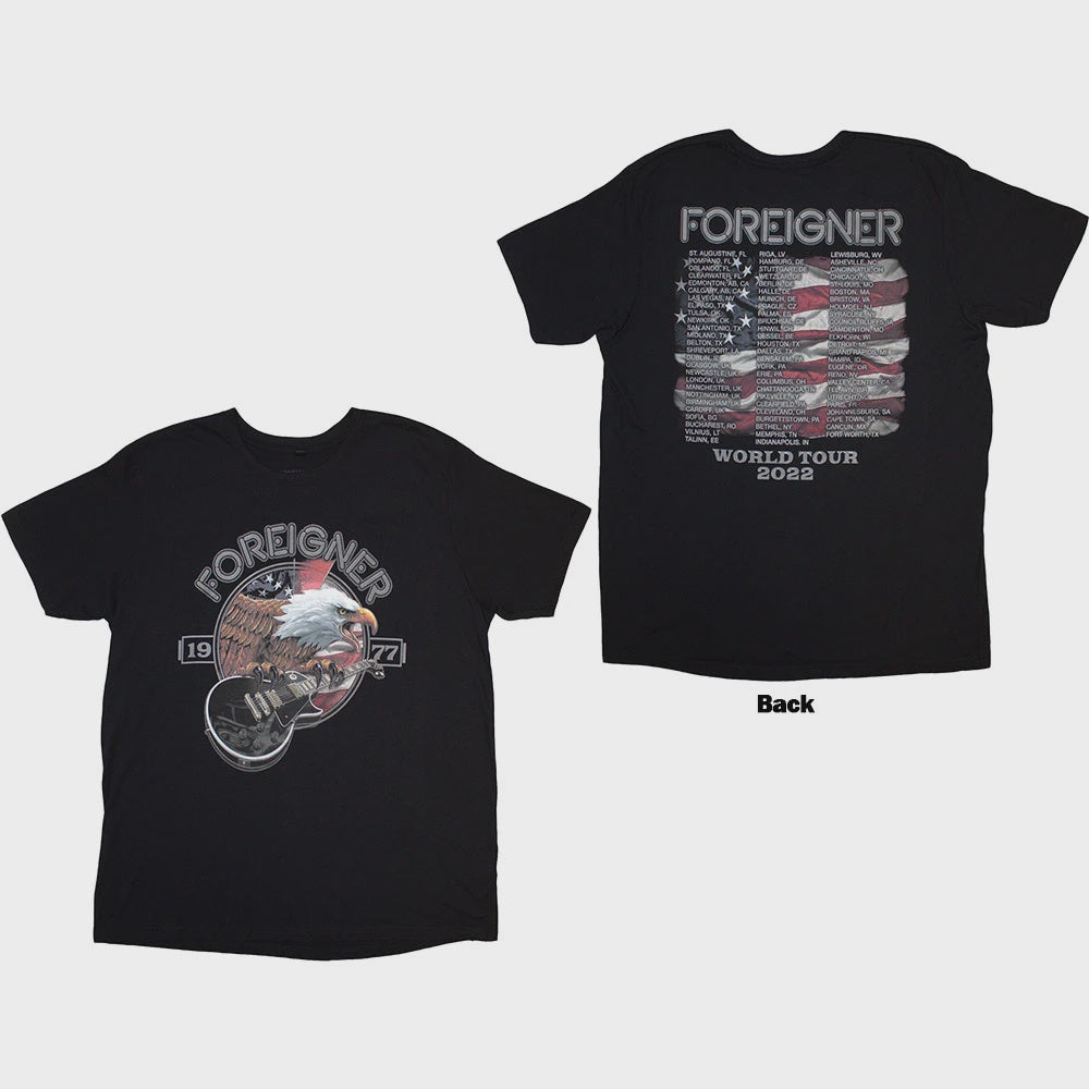 Foreigner Unisex T-Shirt: Eagle (Black)