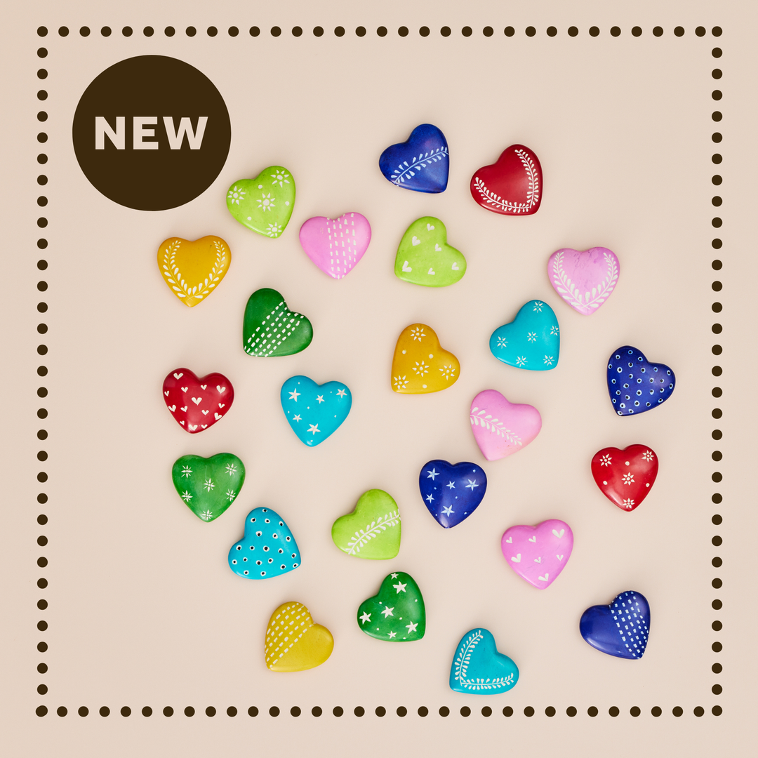 Hand-carved Soapstone Hearts (1.75″) – Fair Trade