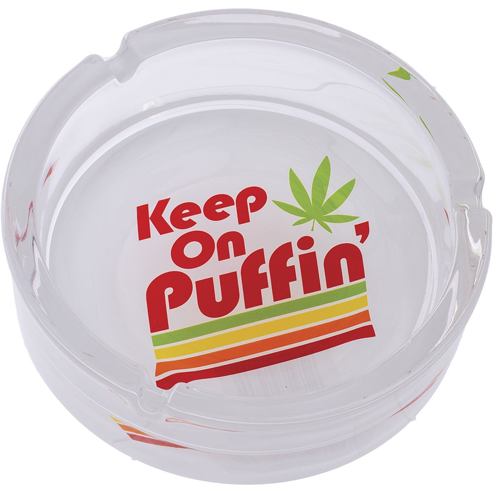 Keep on Puffin Glass Ashtray GA89