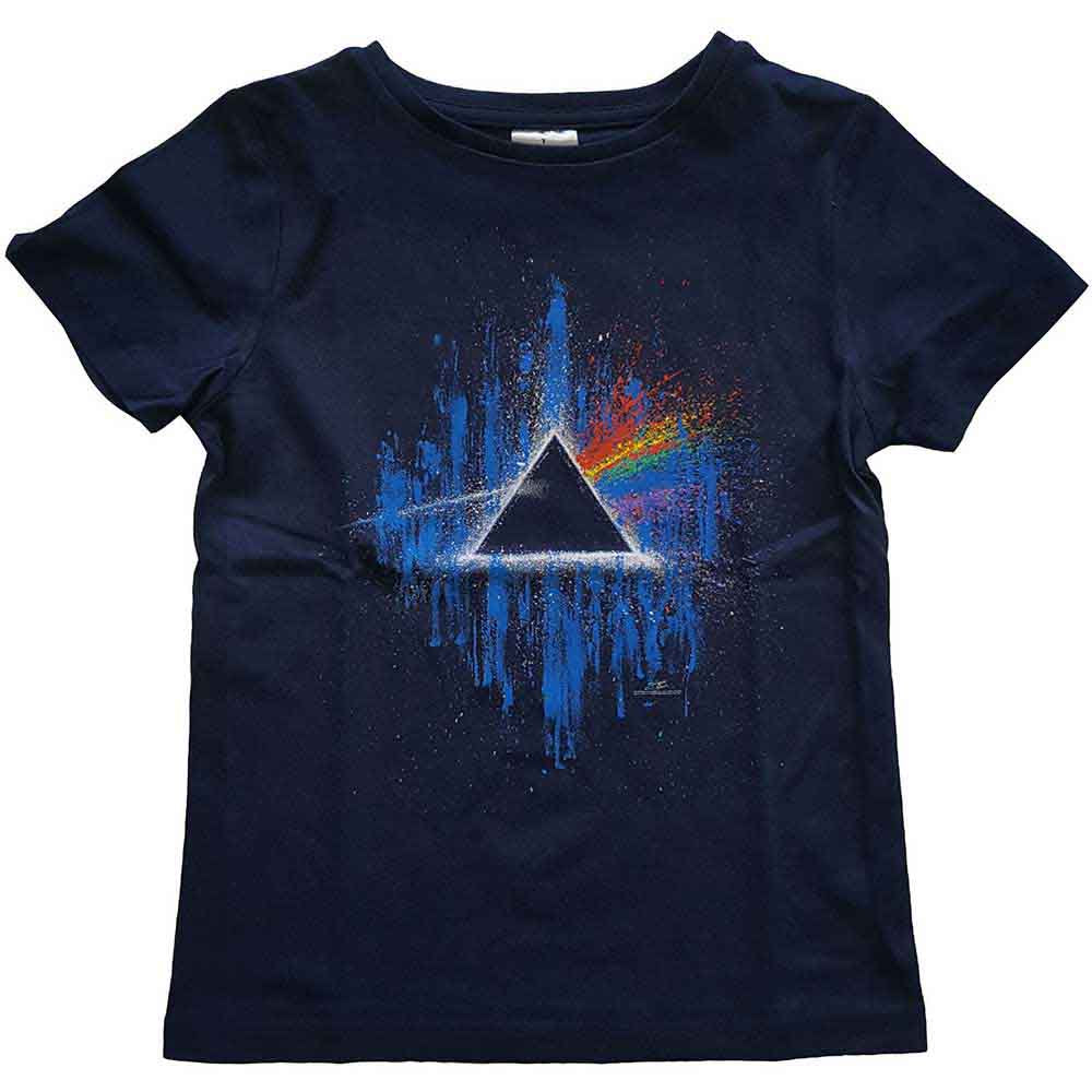 PINK FLOYD KIDS T-SHIRT: DARK SIDE OF THE MOON BLUE SPLATTER