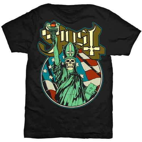 Ghost Unisex T-Shirt - Statue of Liberty (Black)