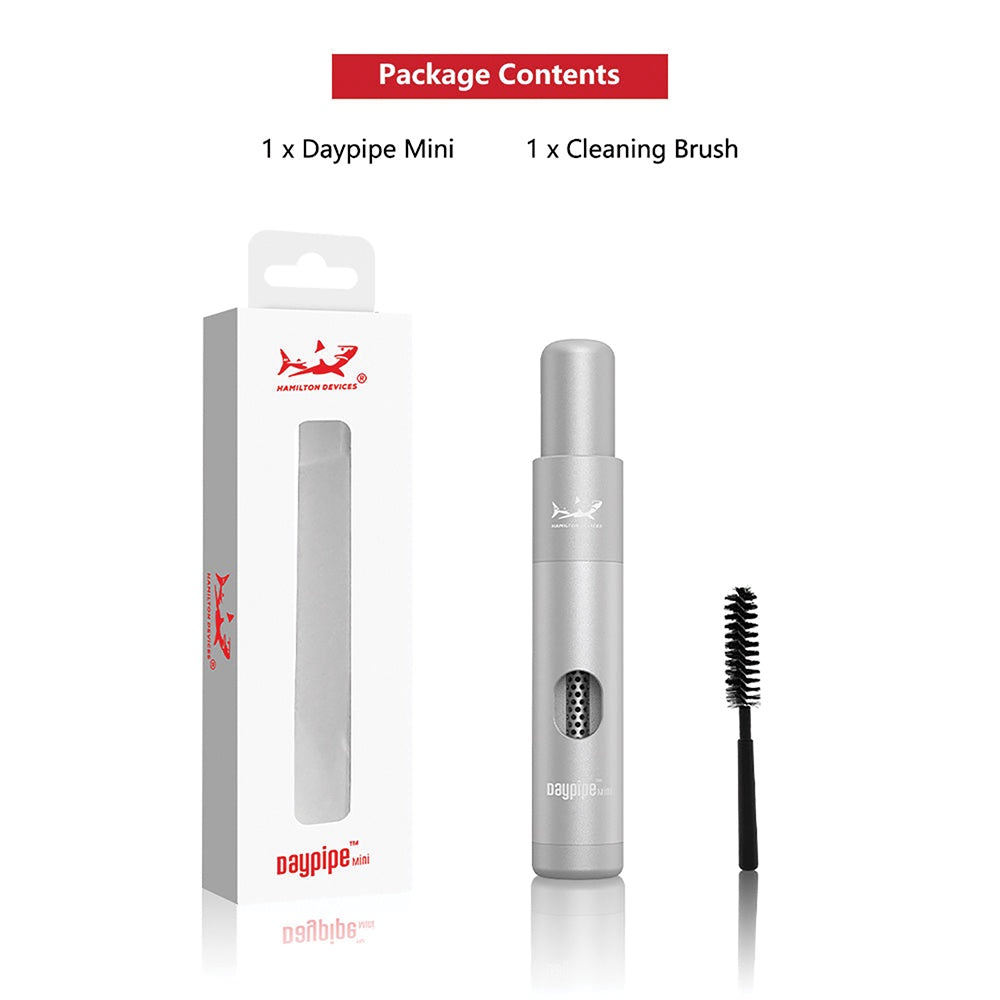 Silver Aluminium Daypipe Mini With Cleaning Brush