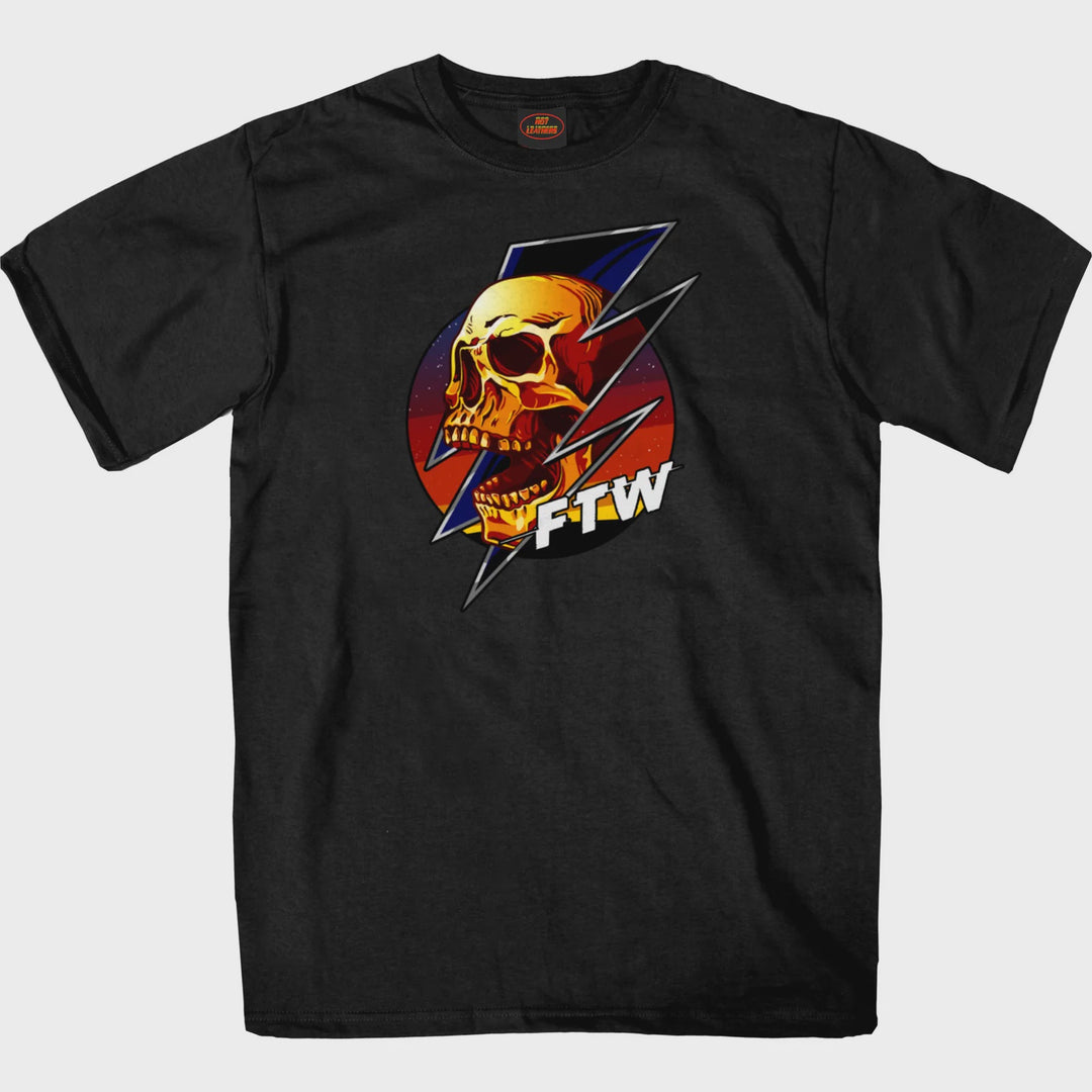 HOT LEATHERS FTW SKULL BLACK T-SHIRT