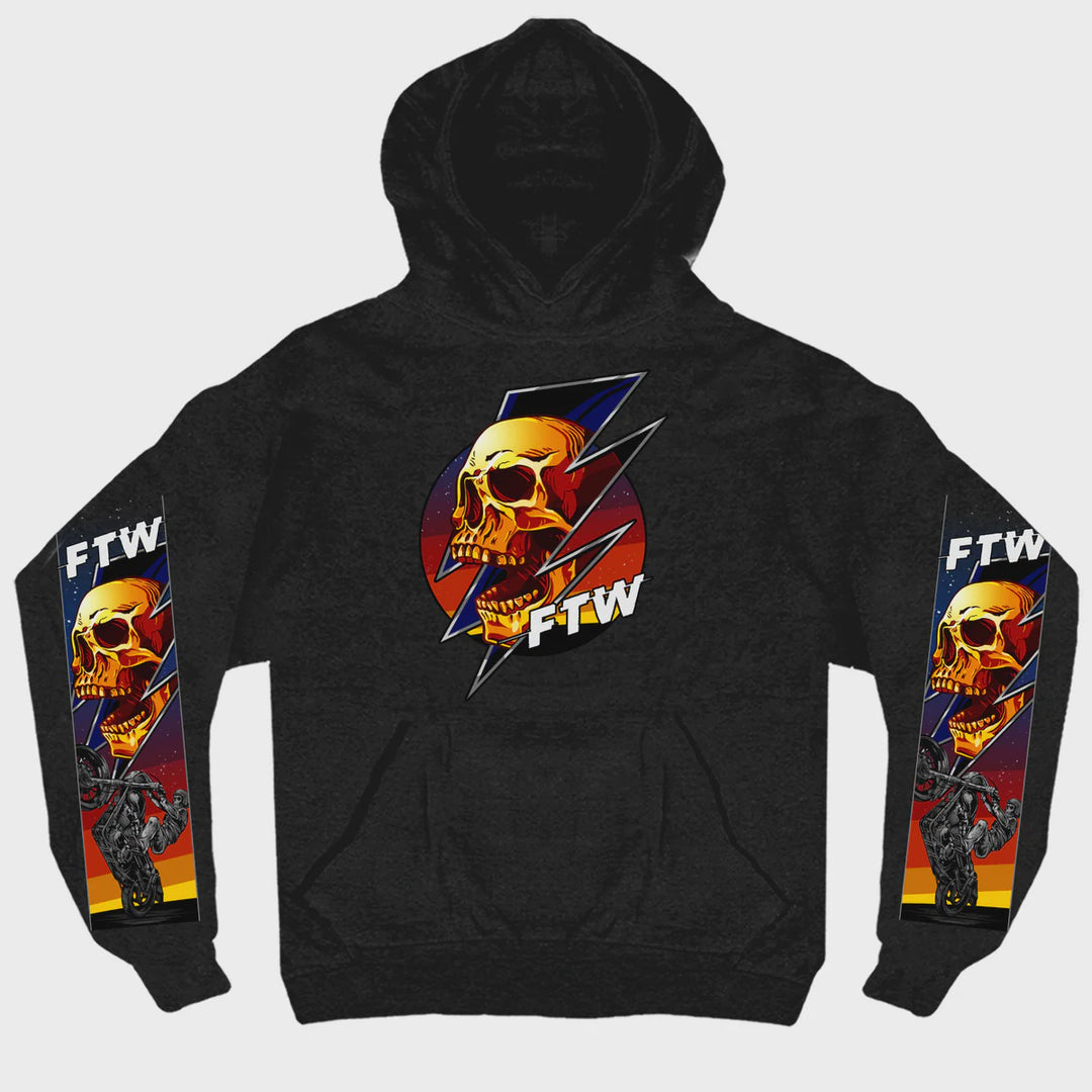 Hot Leathers FTW Skull Mens Black Hoodie