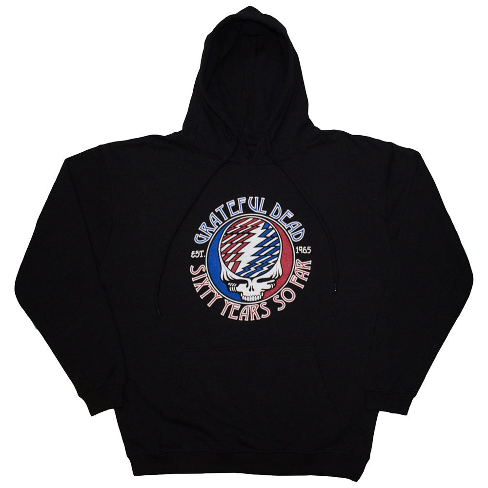 GRATEFUL DEAD UNISEX PULLOVER HOODIE: STEALIE 60 (BLACK)