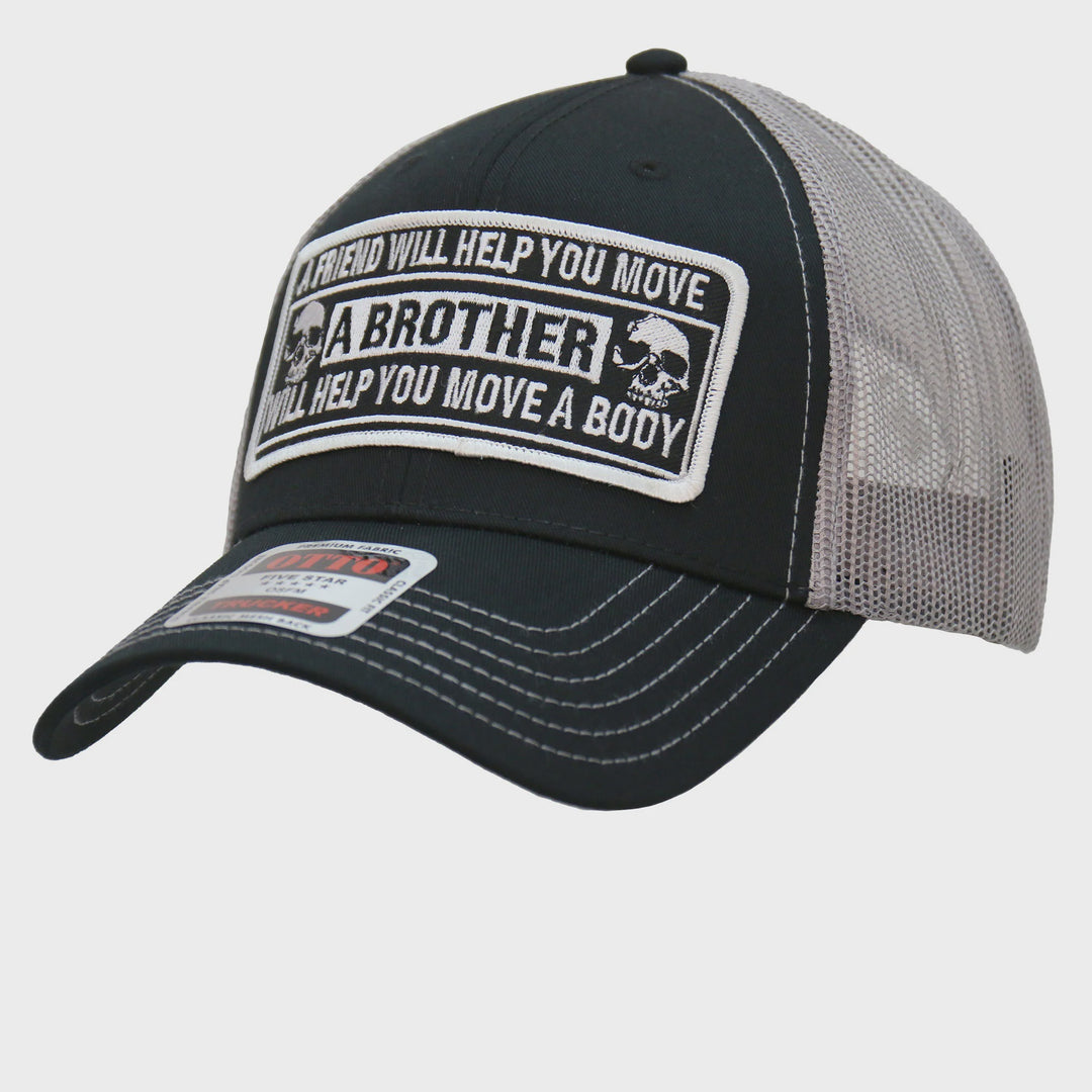 Move A Body Black And Grey Trucker Hat