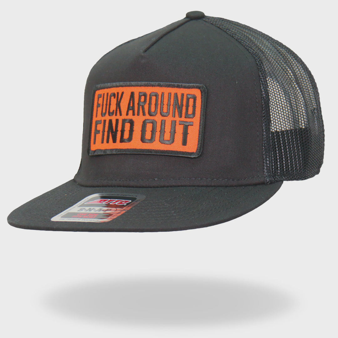 Hot Leathers Fuck Around Find Out Snapback Trucker Hat