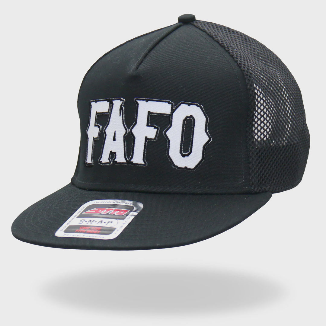 Hot Leathers FAFO Snapback Hat with Under Bill Print GSH4005