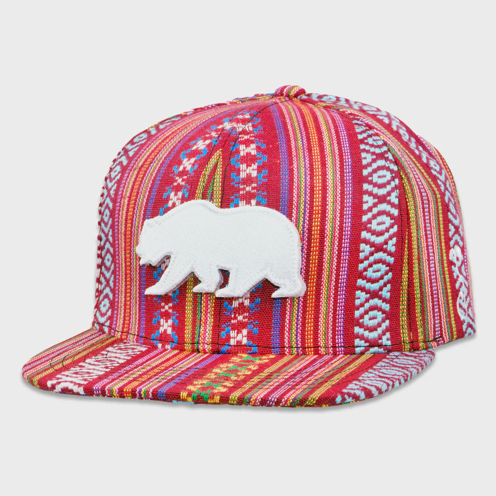 Removable Bear Phoenix Snapback Hat - Red
