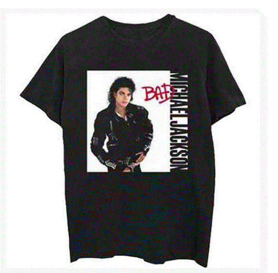 Rock Off - Michael Jackson 'Bad' Black Unisex T-Shirt