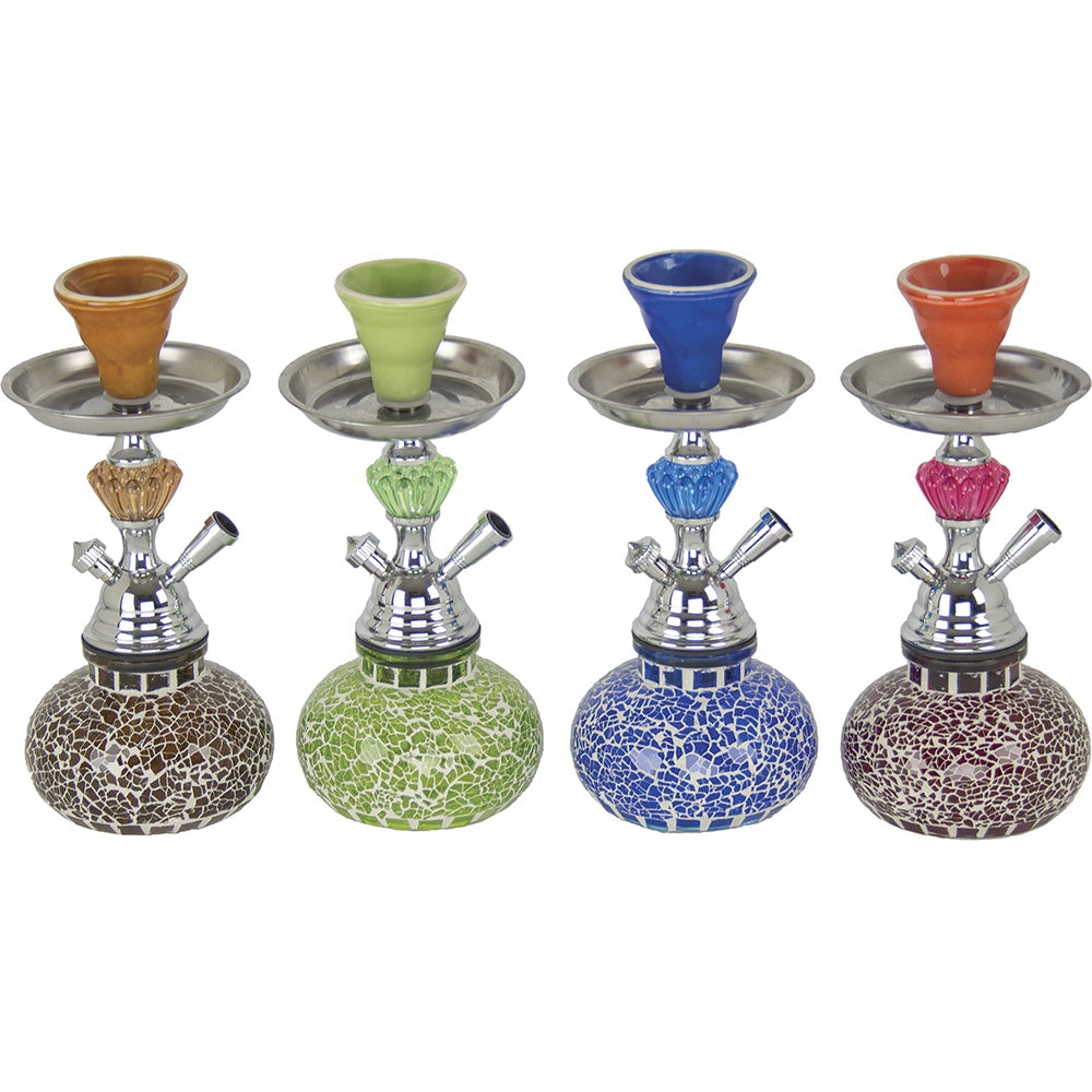 Pumpkin 1-Hose 10.5" Mosaic Hookah - HK109