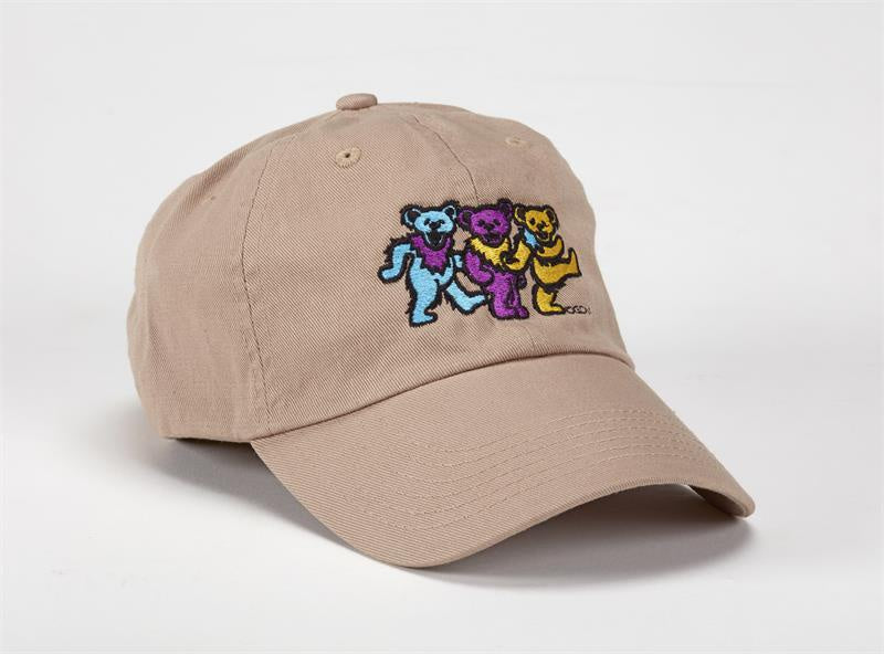 Grateful Dead Embroidered Dancing Bears Tan Cap
