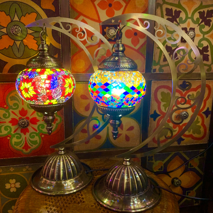 Marrakech New Design Half-Moon Turkish Moroccan Mosaic Glass Lamp YL11