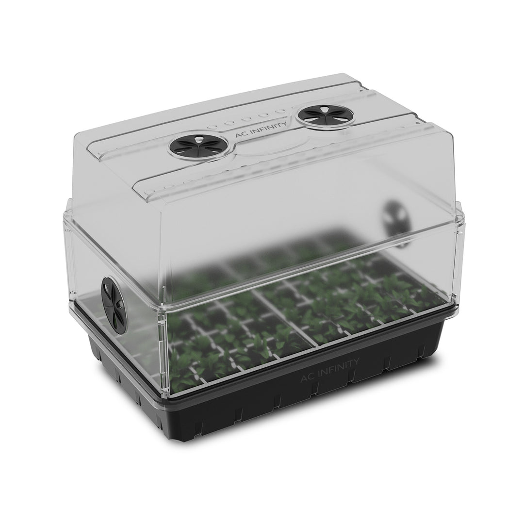 Heavy Duty Humidity Dome Propagation Kit with Height Extension 5x8 Cell Tray