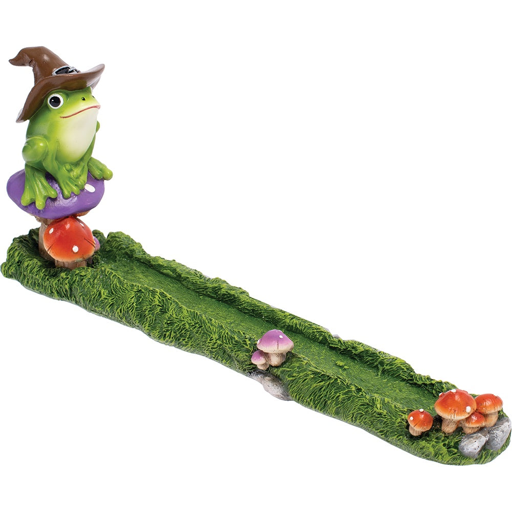 Frog in Hat Incense Burner (10.6 X 2.1 X 4.2)