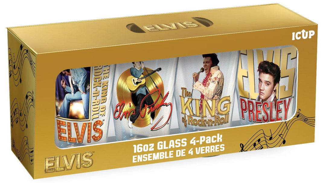 Elvis Drinking Glass Set (4-Pack / 16oz)