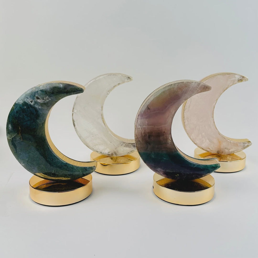 Moon Crescent Crystal Lamp