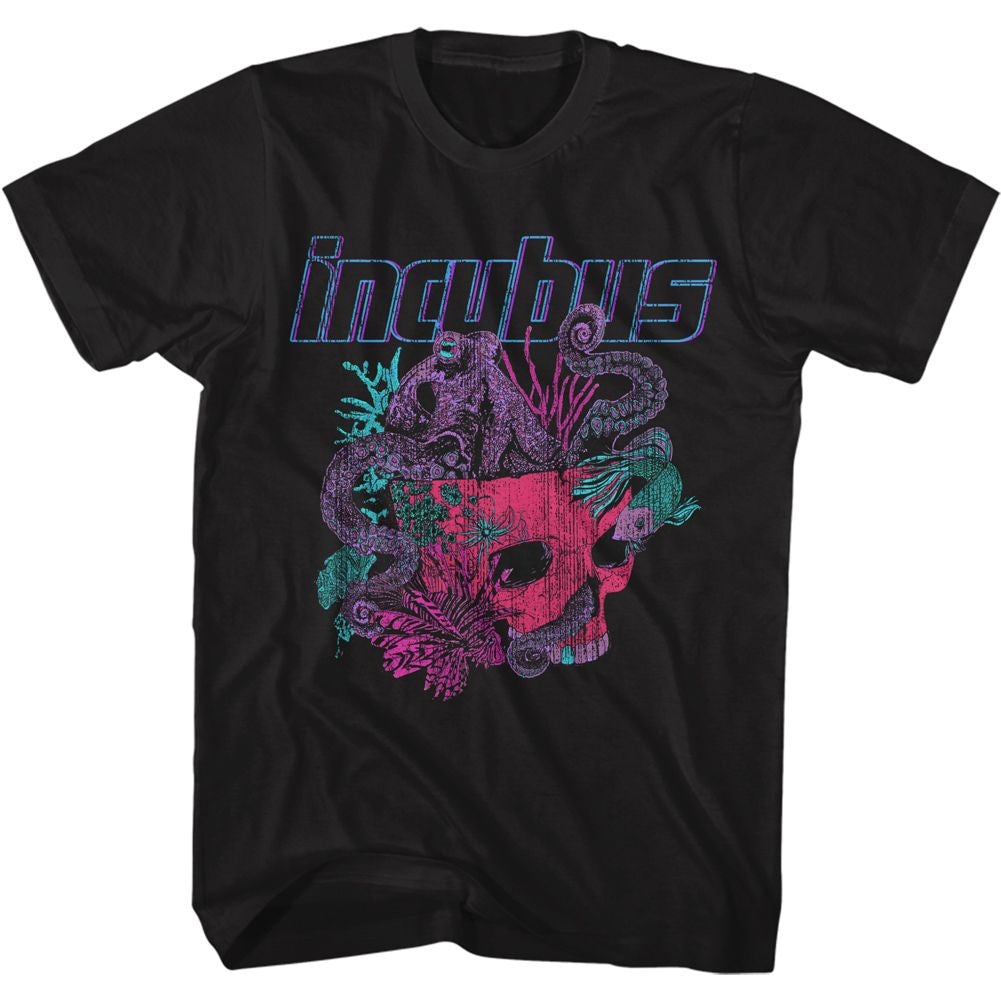 Incubus Logo & Octopus Skull T-Shirt