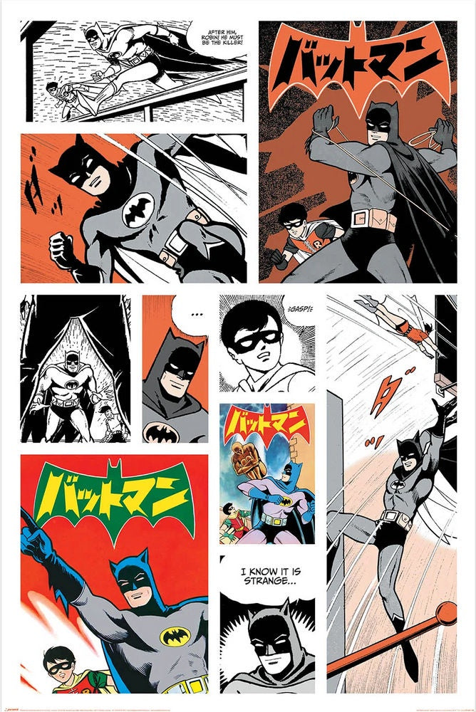 Batman Bat Manga Poster