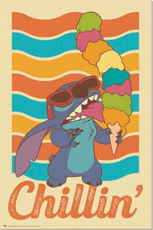 Stitch Chillin Poster