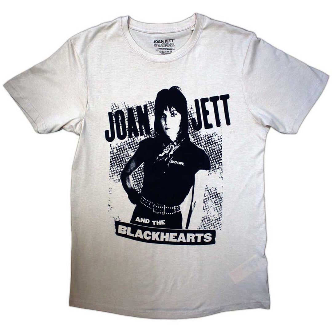 Joan Jett & The Blackhearts Unisex T-Shirt: Crosshatch (Sand)