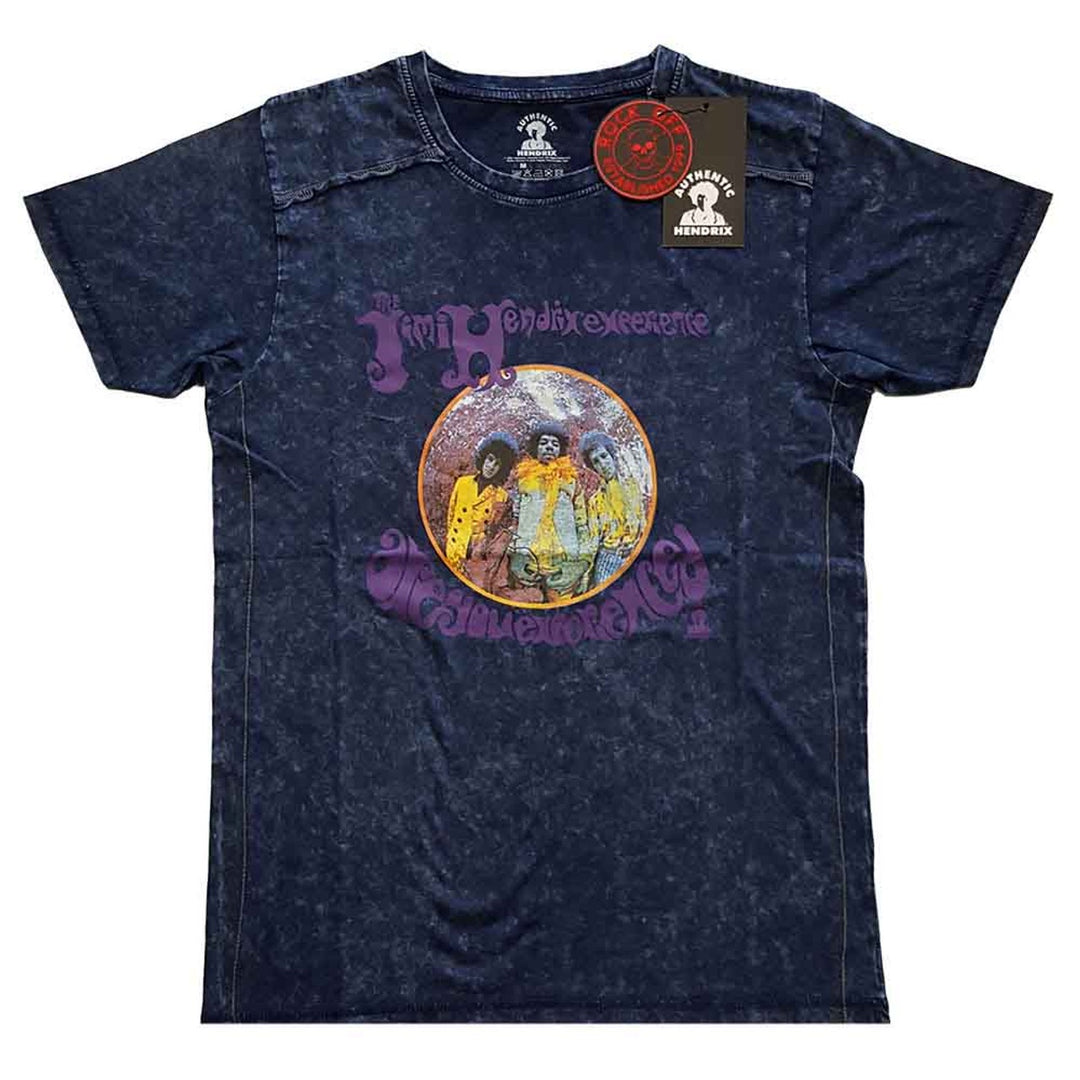 Jimi Hendrix T-Shirt: Experienced (Navy Blue) (Wash Collection)